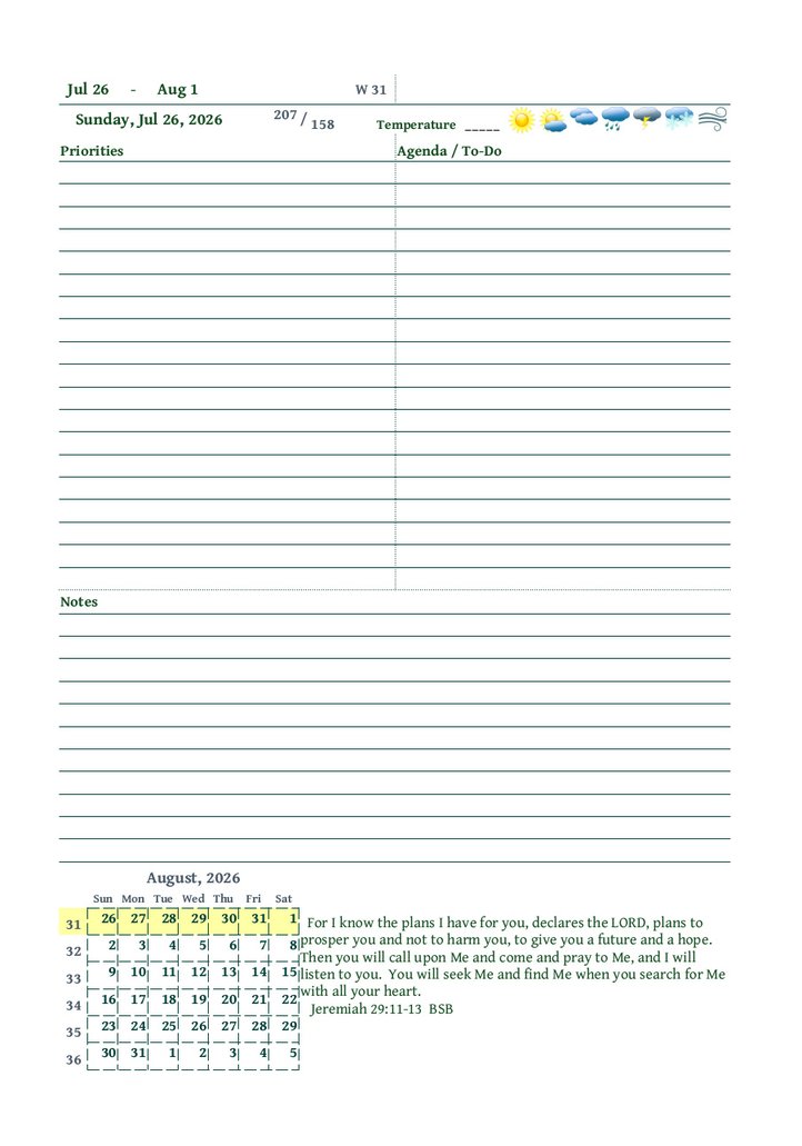 Teacher's Planner 2026-27, 7x10, Hard Cover, 14 Month - Image 8